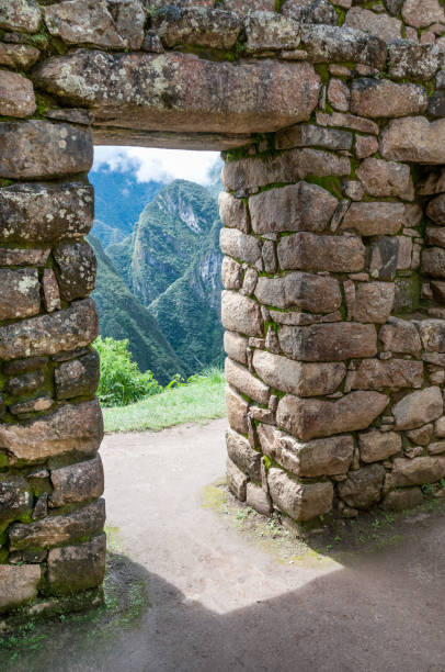 istock Stone Doorway At Machu Picchu In Peru 646793816
