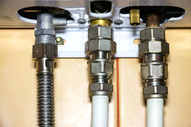 istock Connection of water pipes 646797044