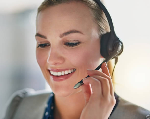 istock Giving every call her undivided attention 646797628