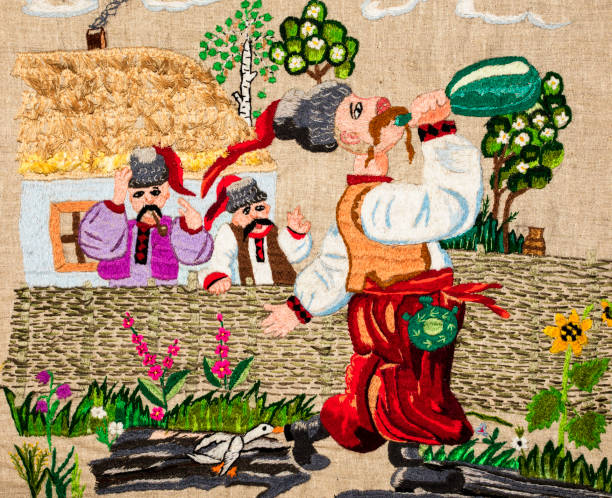 Ukrainian folk embroidery, handmade