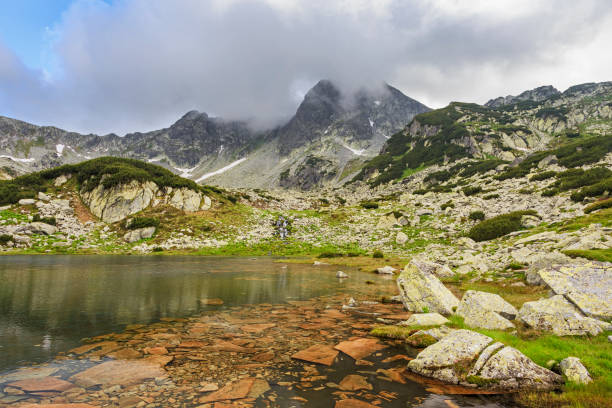 istock Small mountain lake in Carpathian mountains 646827852
