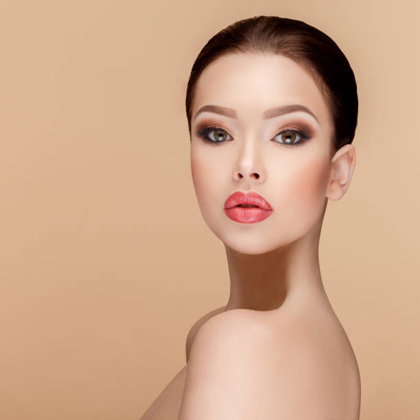 istock Beautiful Woman with Clean Fresh Skin 646828346