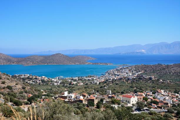 istock Elevated view of Elounda, Crete. 646832692