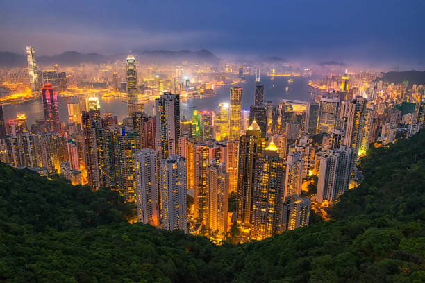 istock Hong Kong skyline. View from Victoria Peak. 646836266