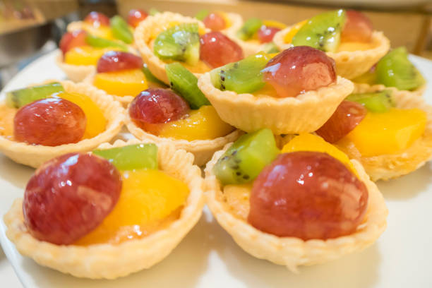 istock Kiwi, mango, grape delicious dessert fruit tart pastry 646844046