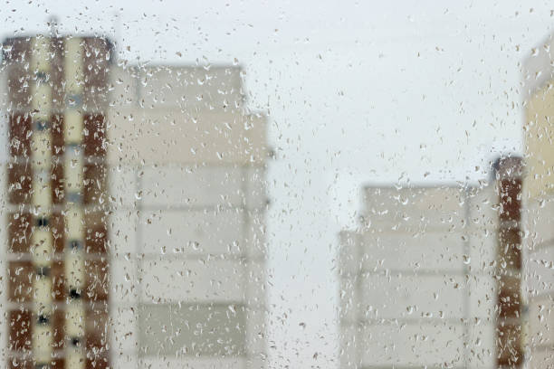 istock Background of the window pane during a rain 646845200