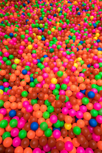 istock Colorful plastic balls in children park 646848188