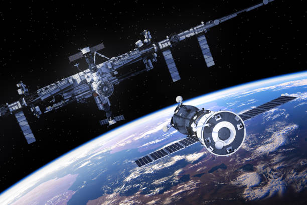 istock Spacecraft Is Preparing To Dock With International Space Station 646851776