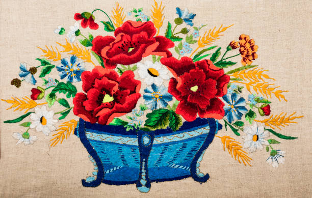 istock Ukrainian folk embroidery 646853434