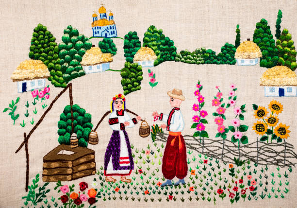 istock Ukrainian folk embroidery 646853656