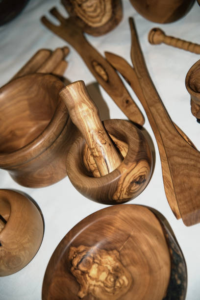 istock wooden mortar for spices 646855822