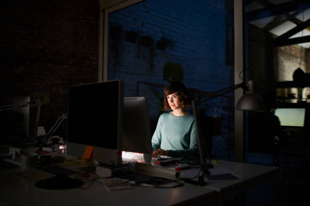 istock Working late in a small office in Barcelona 646860794