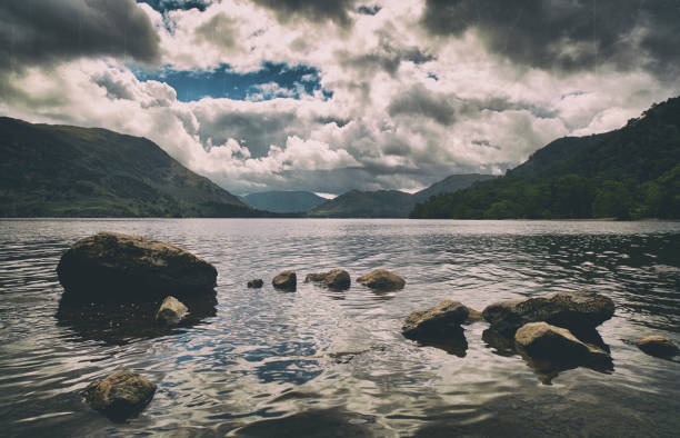A cloudy day at Ullswater, in the English Lake District.