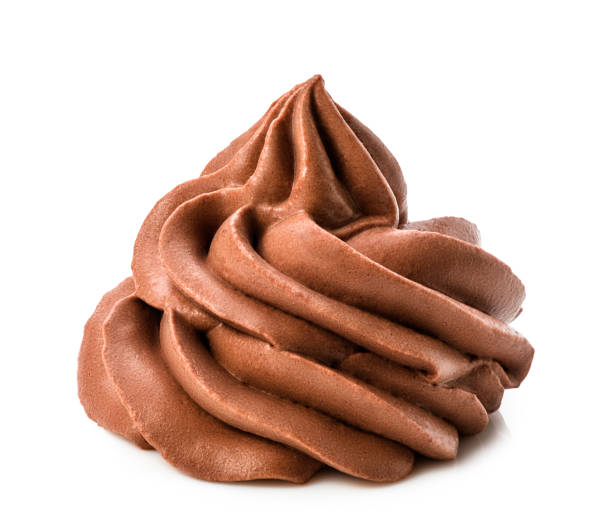 istock Chocolate frozen yogurt on white background with clipping path. Macro. 646901358