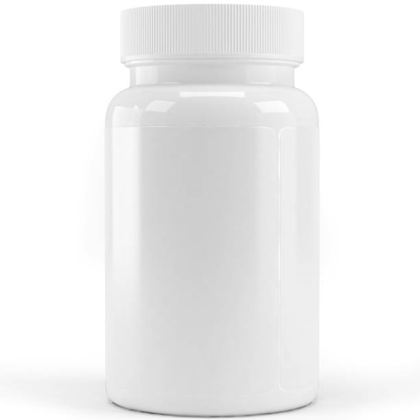 istock Medicine bottle without labels on white background. 3D illustration 646907080