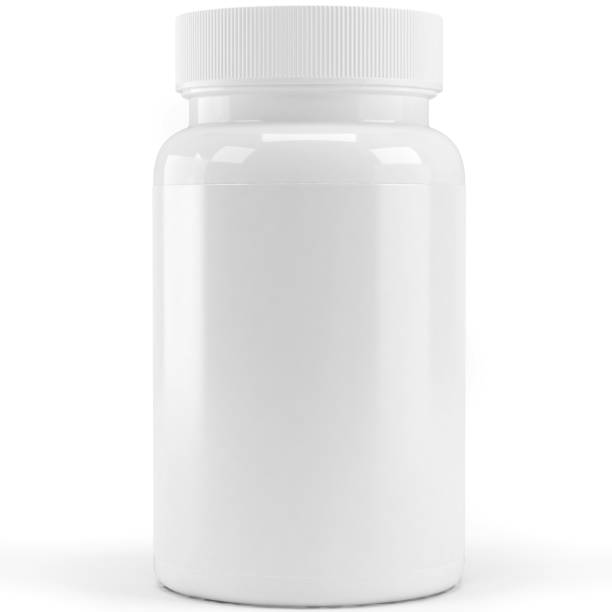 istock Medicine bottle without labels on white background. 3D illustration 646907082