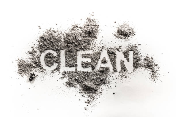 istock The text word clean written in dirt, filth, dust 646907882