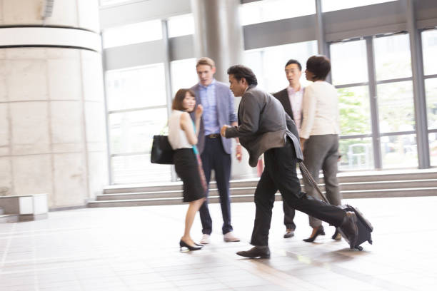 istock Look at him, he is going to miss his flight 646923776