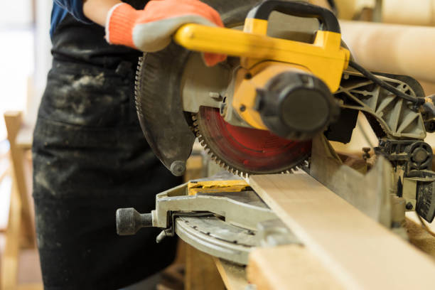 istock Using a circular saw to cut some wood 646930378