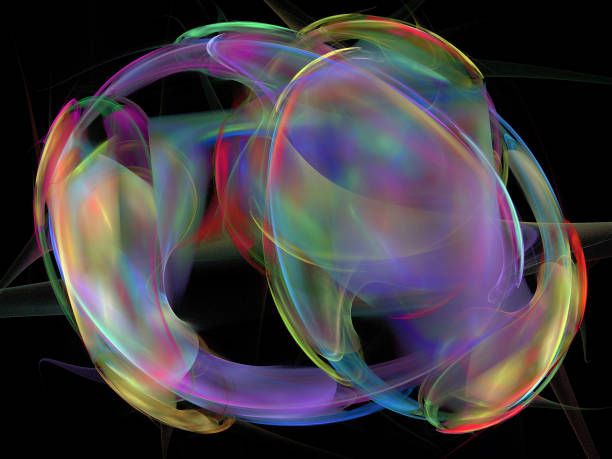 istock image of one Digital Fractal on Black Color 646939564