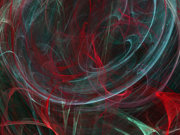 istock image of one Digital Fractal on Black Color 646943026