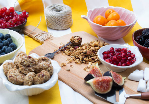 istock Granola served with fruits 646949530