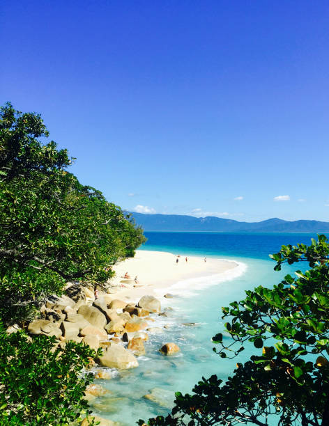 One of the Paradise destination for Holiday! at Nudey Beach, Fitzroy Island, Queensland, Australia One of the Paradise destination for Holiday! at Nudey Beach, Fitzroy Island, Queensland, Australia cairns australia photos stock pictures, royalty-free photos & images