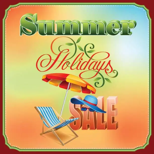 Vector illustration of Summer sale