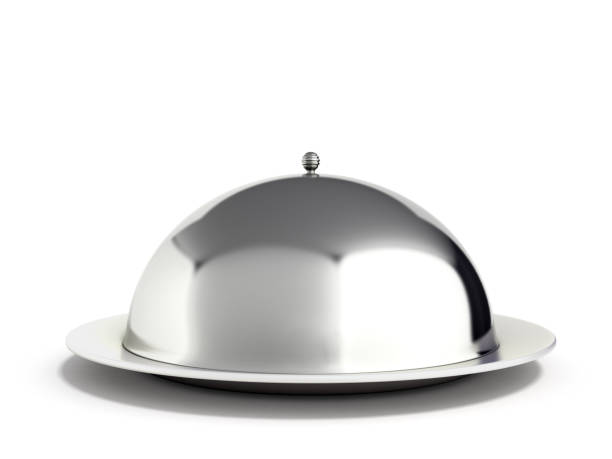 istock Restaurant cloche with close lid 3d render 646954842