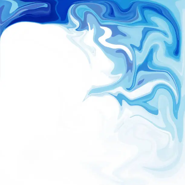 Blue Digital Acrylic Color Swirl Or Similar Marble Twist Texture Background