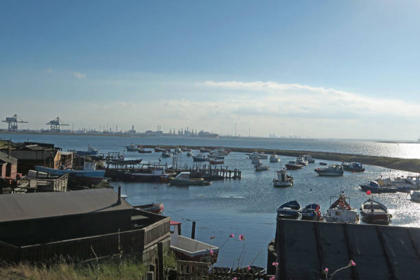 istock Small harbour on the estuary of the River Tees 646969722