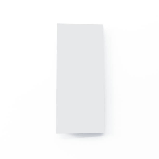 istock Four Fold Brochure Mock-up on Isolated White Background 646974506
