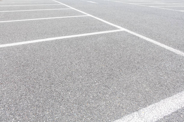 istock Empty space of outdoor car parking lot 646988288