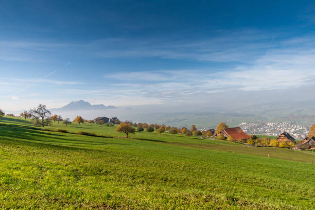 istock Autumn landscape under Mount Rigi, Alps, Switzerland 646989936