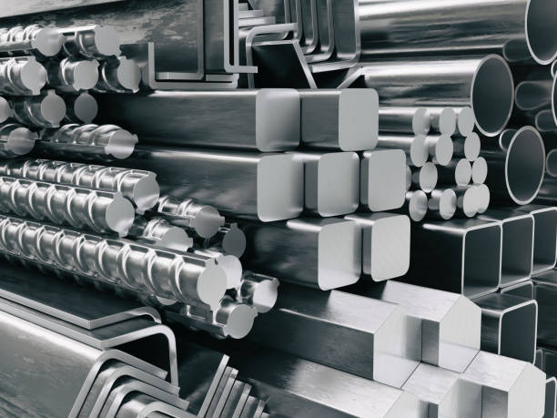 profile i rurki metalowe. różne produkty ze stali nierdzewnej. - steel material metal iron zdjęcia i obrazy z banku zdjęć