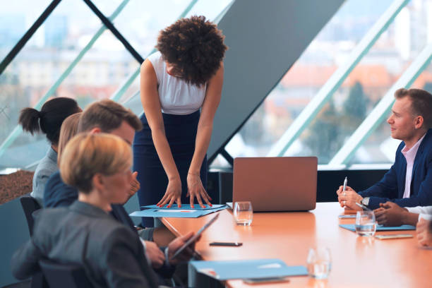 istock Group of business people at meeting 646996454