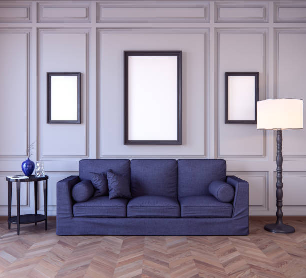istock Mockup Poster in the interior 3D illustration of a classic style 646996918