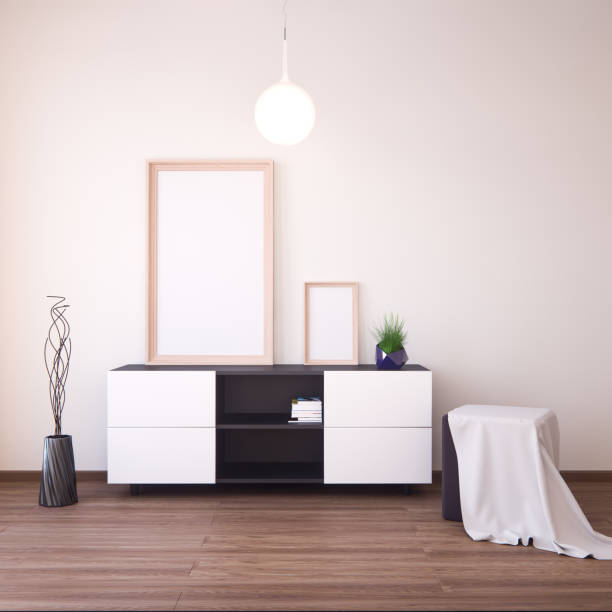 istock Mockup Poster in the interior 3D illustration of a modern design 646997148