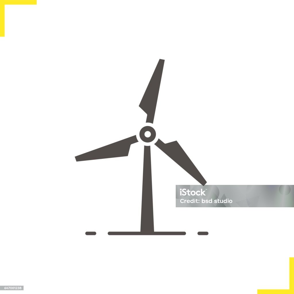 Wind-Mühle-Symbol - Lizenzfrei Windkraftanlage Vektorgrafik