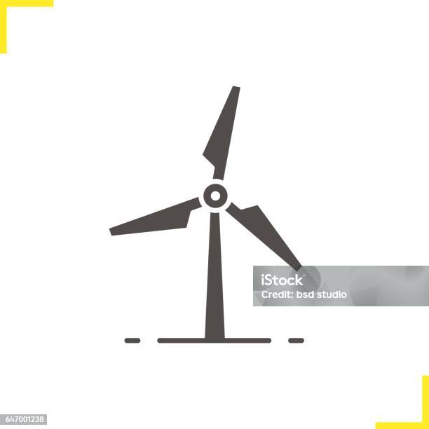 Windmühlesymbol Stock Vektor Art und mehr Bilder von Windkraftanlage - Windkraftanlage, Windmühle, Icon