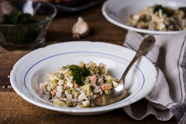 istock Traditional Russian salad Olivier 647001672