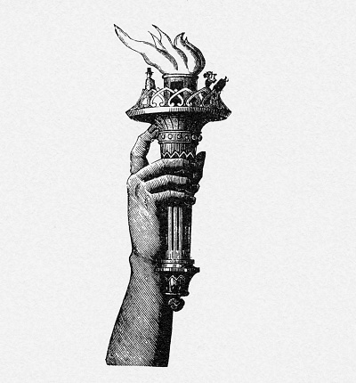 Beautifully Illustrated Antique Engraved Victorian Illustration of Statue of Liberty Victorian Engraving, 1878. Source: Original edition from my own archives. Copyright has expired on this artwork. Digitally restored.