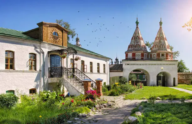 Rizopolozhensky Monastery bright sunny day