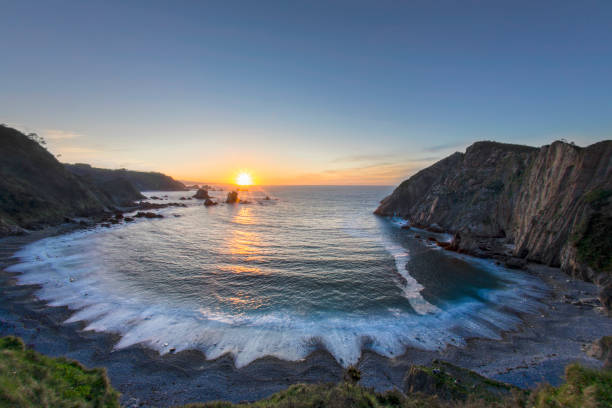 istock Sunset on the El Silencio Bay of Biscay 647036778