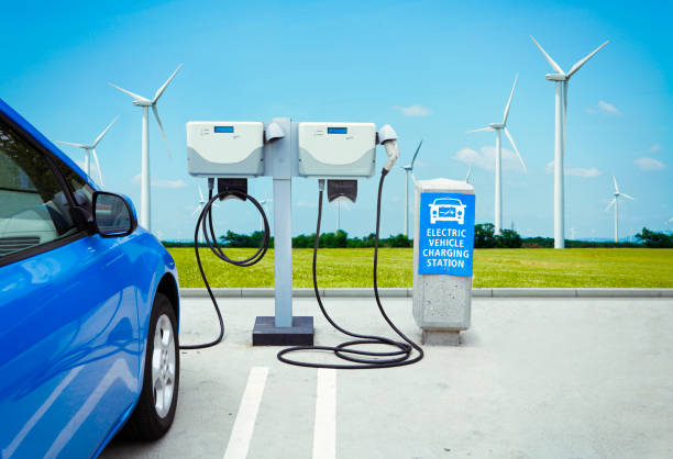 istock Electric car charging green energy 647037162
