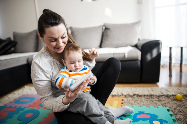 istock Taking selfie with my cute baby boy 647043314