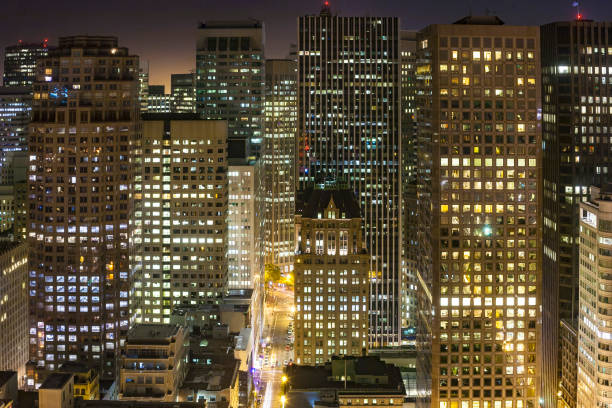 istock aerial of San Francisco by night 647044112