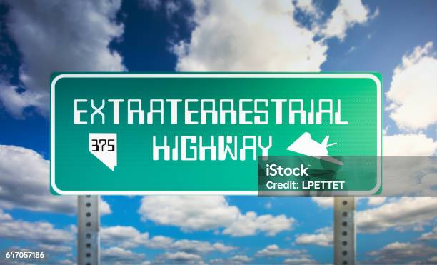 Et Highway Sign Stock Photo - Download Image Now - Route 375, Alien, Famous Place