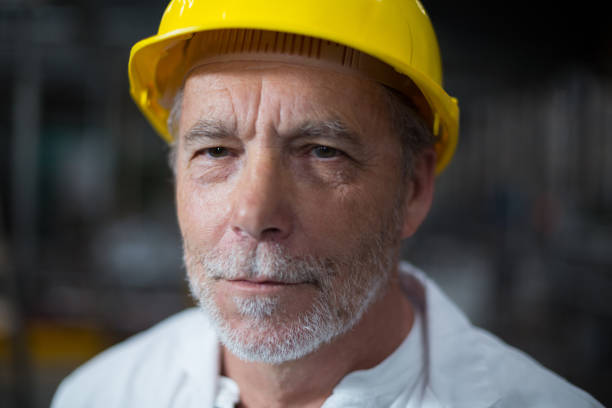 istock Portrait of confident factory worker 647057702
