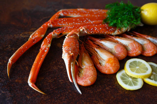 istock crab and shrimp with lemon and dill 647074720